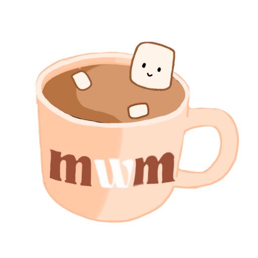 a picture of a brown mug with  brown liquide and a marshmallow with a smile on it
